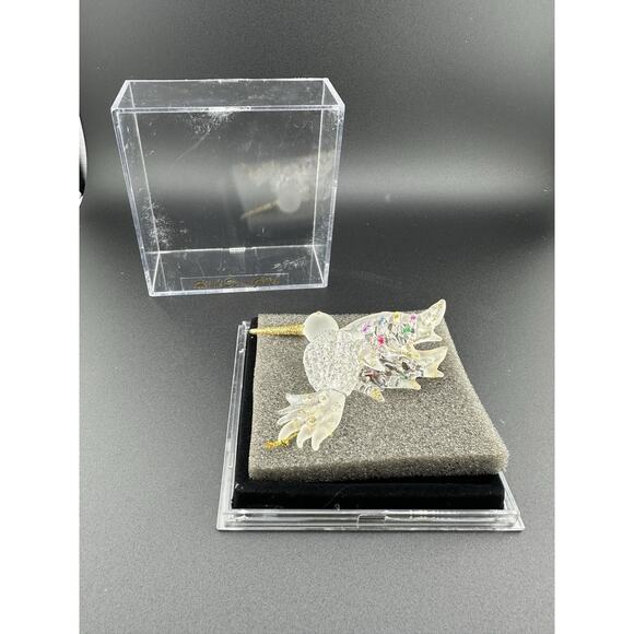 Vintage Hand Spun Glass Hummingbird Ornament 3.5" Original Box - Picture 2 of 9